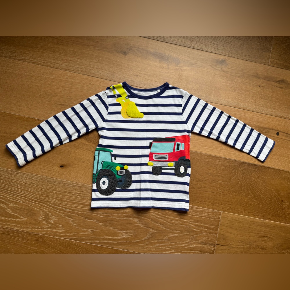 SOLD—Mini Boden Blue and White Striped Shirt